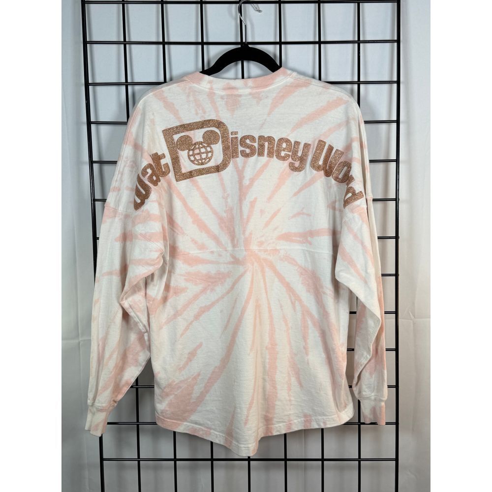 Disney Parks Walt Disney World Spirit Jersey Womens XS Pink Tie-Dye Rose Gold